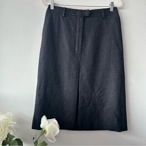 Smythe Ramie Cotton blend Knee Length Skirt Black
